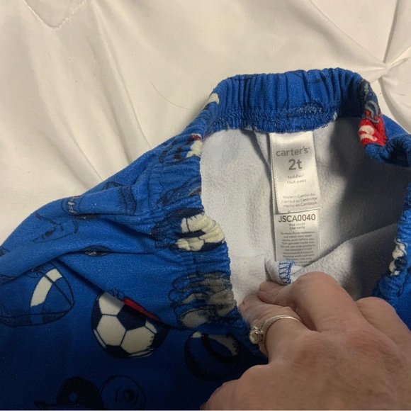 Pick any 5 for $15 Carter's Blue Sports Print Pajama Bottoms - Picture 3 of 5